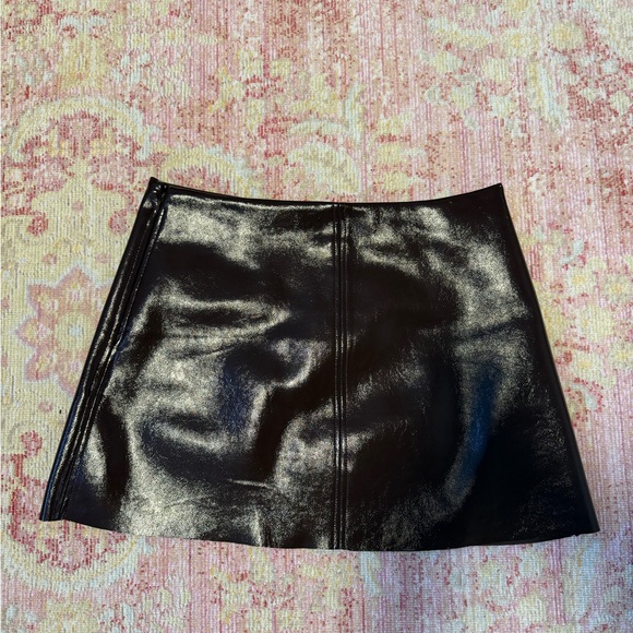 H&M | Burgundy Coated Mini Skirt - Picture 4 of 5